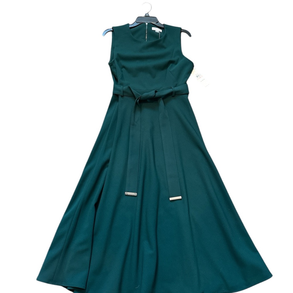 NWT Calvin Klein Green Sleeveless Dress